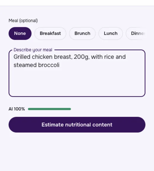 Track meals with AI
